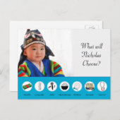 ドルジャビ・ドルジャンチ・ドール韓国1歳の誕生日 ポストカード (正面/裏面)