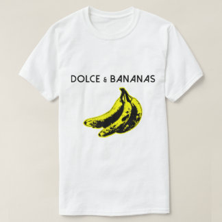 ドルチェとバナナの面白パロディーデザイン Tシャツ