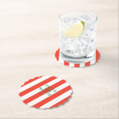 ドルチェファーニエンテイタリアレッドカバナストライプズ ペーパーコースター (インサイチュ)