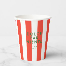 ドルチェファーニエンテイタリアレッドカバナストライプズ 紙コップ