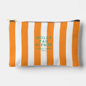 ドルチェファーニエンテチンケテラオレンジカバナストライプ アクセサリーポーチ (正面)