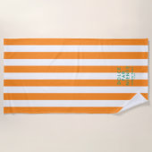 ドルチェファーニエンテチンケテラオレンジストライプ色 ビーチタオル (正面)