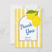 ドルチェヴィタイエローレモンイタリアンブライダルシャワー サンキューカード (正面)