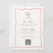 ドルチェヴィタオールインワン手書きブライダルシャワー 招待状 (裏面)