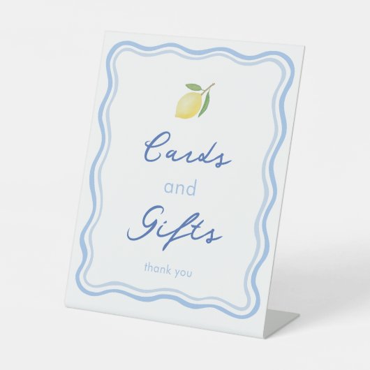 ドルチェヴィタドールカード&ギフトウェディングシャワー 台座サイン (正面)