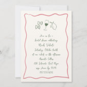 ドルチェヴィタ手書きブライダルシャワー 招待状 (正面)
