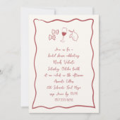 ドルチェヴィタ手書きブライダルシャワー 招待状 (正面)