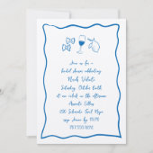 ドルチェヴィタ手書きブライダルシャワー 招待状 (正面)