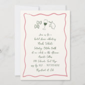 ドルチェヴィタ手書きブライダルシャワー 招待状 (正面)