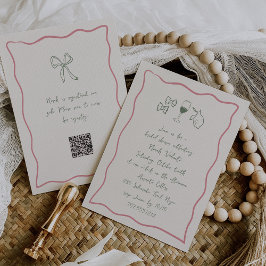 ドルチェヴィタ手書きブライダルシャワー 招待状