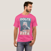 ドルチェヴィタ絵を描のイタリア山脈ハイキングスピリッツ Tシャツ (正面フル)