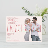 ドルチェヴィータイタリアンウェディングシャワーリハーサルディナー 招待状 (スタンド正面)