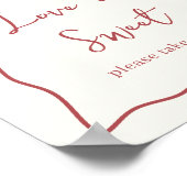 ドルチェヴィータイタリアンブライダルシャワースウィートトリートサイン ポスター (角)