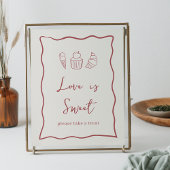 ドルチェヴィータイタリアンブライダルシャワースウィートトリートサイン ポスター