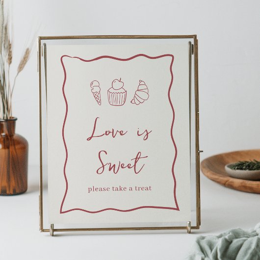 ドルチェヴィータイタリアンブライダルシャワースウィートトリートサイン ポスター