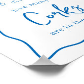 ドルチェヴィータブライダルシャワー「コークの数」サイン ポスター (角)