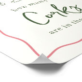 ドルチェヴィータブライダルシャワー「コークの数」サイン ポスター (角)