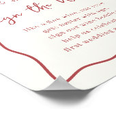 ドルチェヴィータブライダルシャワー「ワインにサイン」サイン ポスター (角)