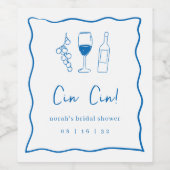 ドルチェヴィータブライダルシャワー ワインラベル (シングルラベル)