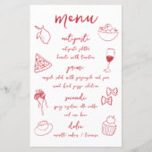 ドルチェヴィータ手書きディナイタリアンーメニュー (正面)