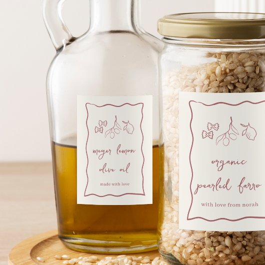 ドルチェヴィータ ウェーブストライプ イタリアン フードラベル