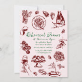 ドルチェヴィータ | リハーサルイタリアンディナー招待状 招待状 (正面)