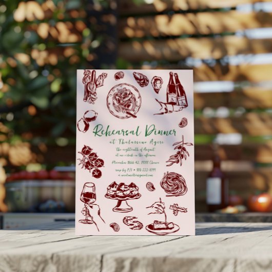 ドルチェヴィータ | リハーサルイタリアンディナー招待状 招待状