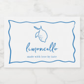 ドルチェヴィータ 手書きのレモンセロラベル スパークリングワインラベル (シングルラベル)