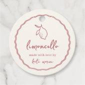 ドルチェ・ヴィータ 手書きのレモンセロタグ フェイバータグ (正面)