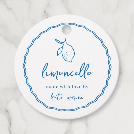 ドルチェ・ヴィータ 手書きのレモンセロラベル フェイバータグ (正面)