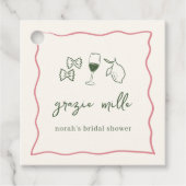 ドルチェ・ヴィータ 手書き ブライダルシャワー フェイバータグ (正面)