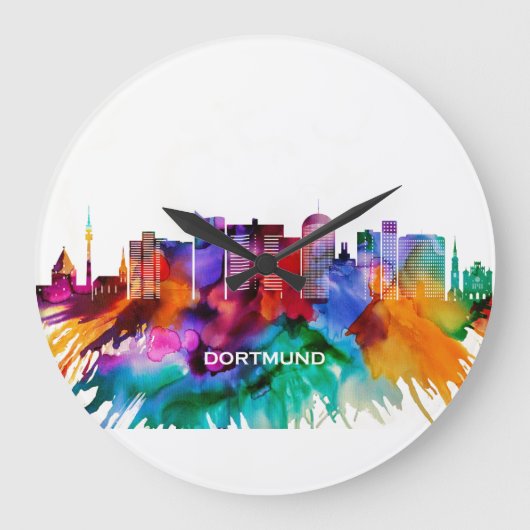 ドルトムントスカイライン ラージ壁時計 (正面)