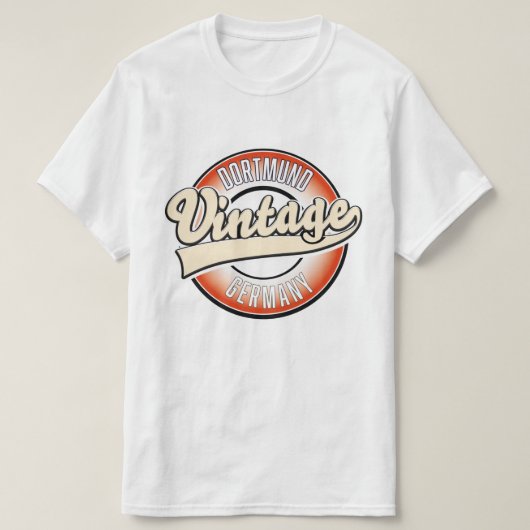 ドルトムント ヴィンテージ スタイル ロゴ Tシャツ (デザイン正面)