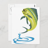 ドルドイルカ又はマヒマヒ ポストカード (正面/裏面)