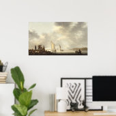 ドルドレヒト – Aelbert Cuypファインアートポスター ポスター (ホームオフィス)