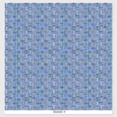 ドルハウス壁紙スモールスケールブルーバスケット織り シール (シート)