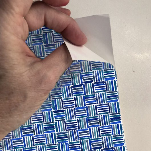 ドルハウス壁紙スモールスケールブルーバスケット織り シール