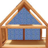 ドルハウス壁紙スモールスケールブルーバスケット織り シール