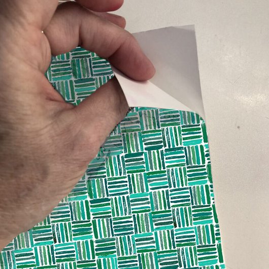 ドルハウス壁紙スモールスケール緑のバスケット織り シール