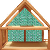 ドルハウス壁紙スモールスケール緑のバスケット織り シール