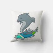 ドルピンをサーフボードとサーファー クッション (裏面)