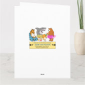 ドルフィおもしろいンニップとシャークバイト誕生日 カード (裏面)