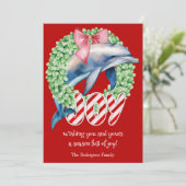 ドルフィおもしろいンリースジョイクリスマスホリデーカード シーズンカード (スタンド正面)