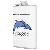 ドルフィおもしろいン海ラブウェーブビニール包まれたフラスコ フラスク (左)