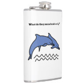 ドルフィおもしろいン海ラブウェーブビニール包まれたフラスコ フラスク (右)