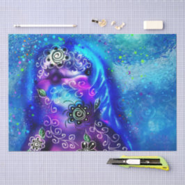 ドルフィお洒落ルグブルーティール（緑がかった色）デカ航海のップ 薄葉紙