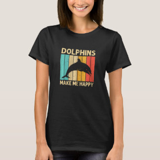 ドルフィカッコいいン女子男性へドルフィンズベルガクジラS Tシャツ