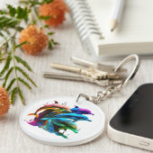 ドルフィカラフルン素晴らしシール キーホルダー (正面右)