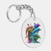 ドルフィカラフルン素晴らしシール キーホルダー (正面左)