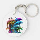 ドルフィカラフルン素晴らしシール キーホルダー (裏面)